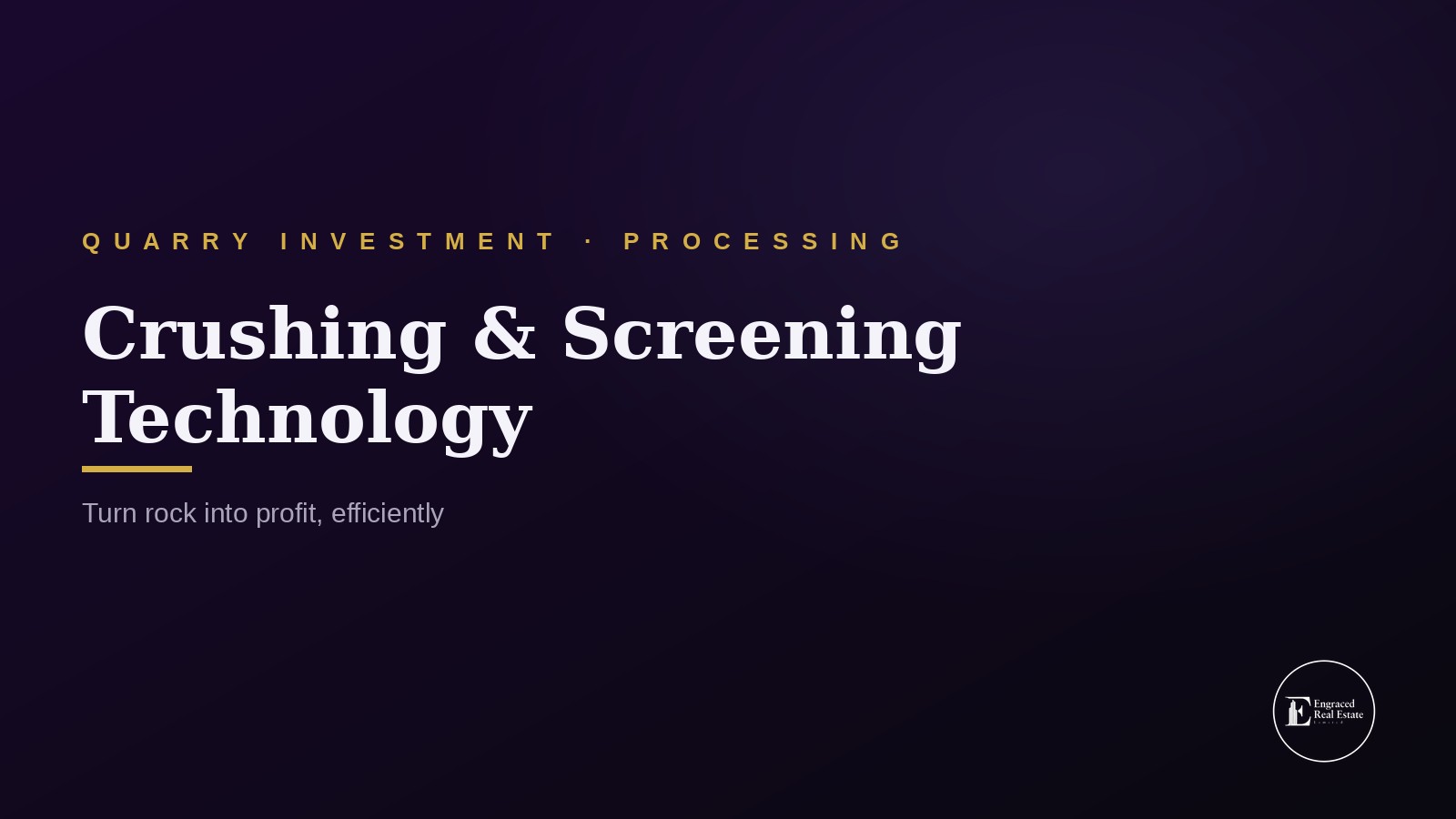 Latest Crushing and Screening Technology for Modern Quarry Operations