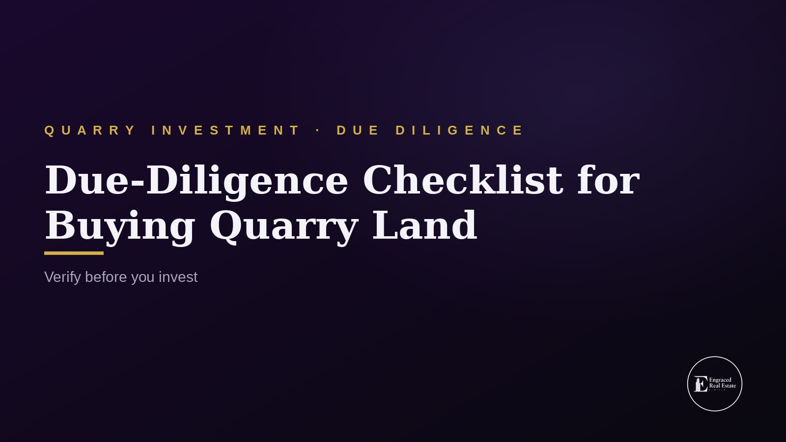 Due Diligence Checklist Before Buying Quarry Land in Ogun State