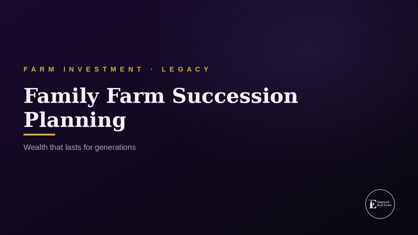 Family Farm Succession Planning and Estate Management Strategies
