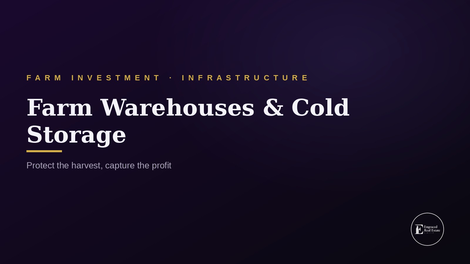 Investment in Farm Warehouses and Cold Storage Facilities for Better Profits