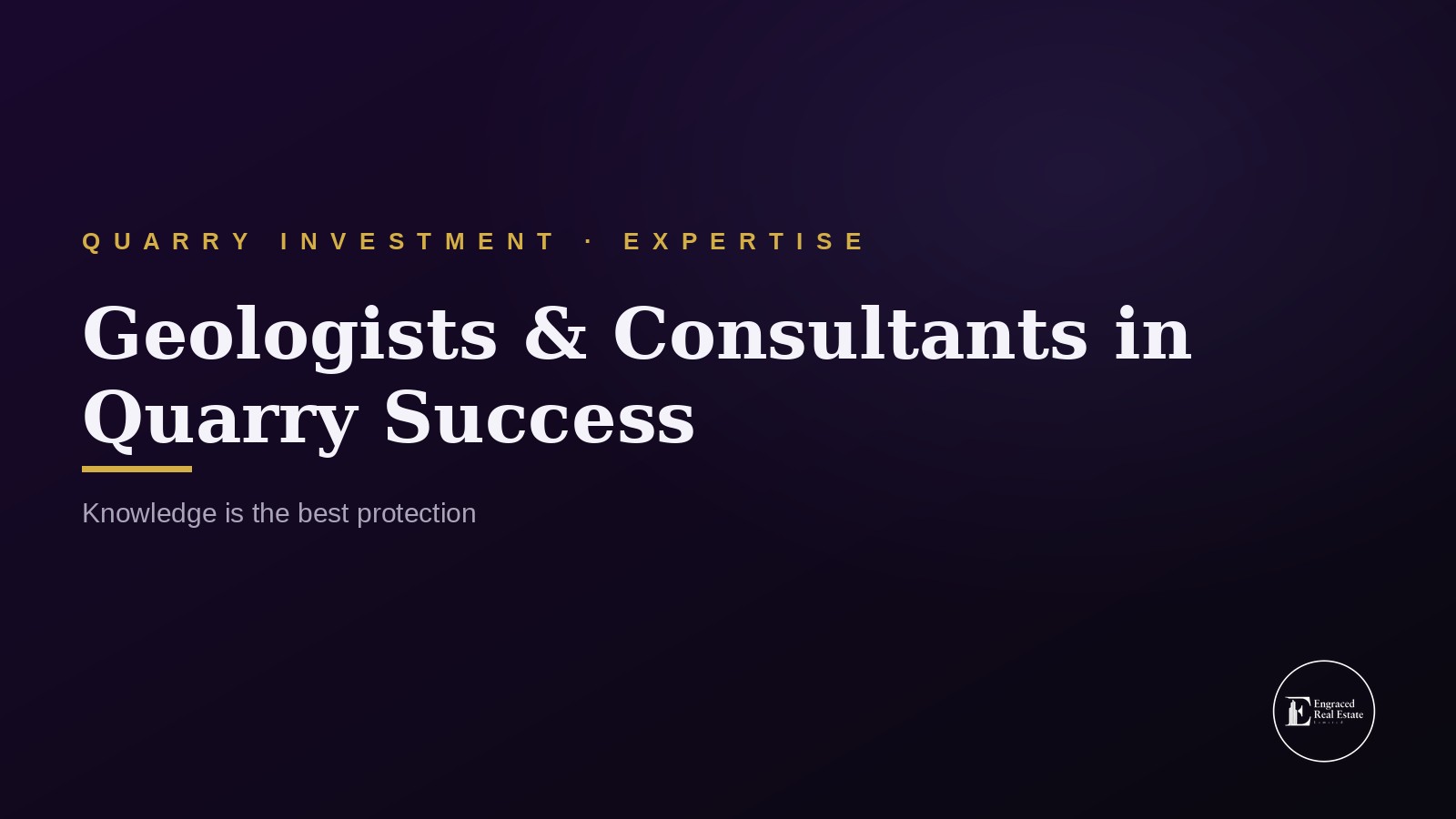 The Role of Geologists and Consultants in Quarry Project Success