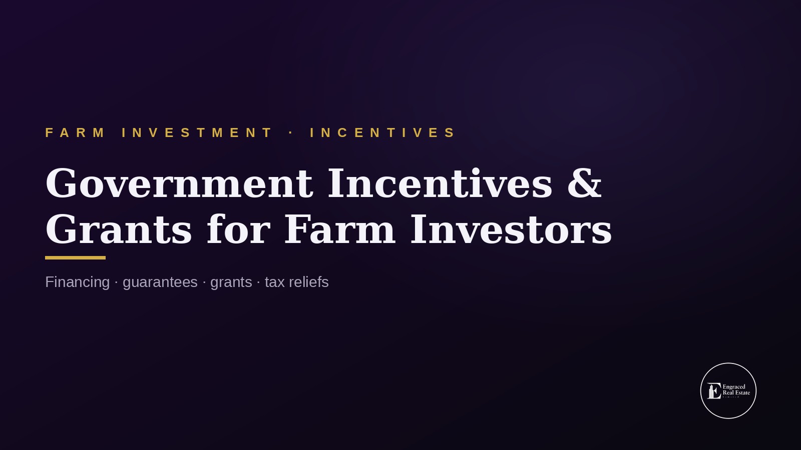 Government Incentives and Grants for Agricultural Investors in Nigeria
