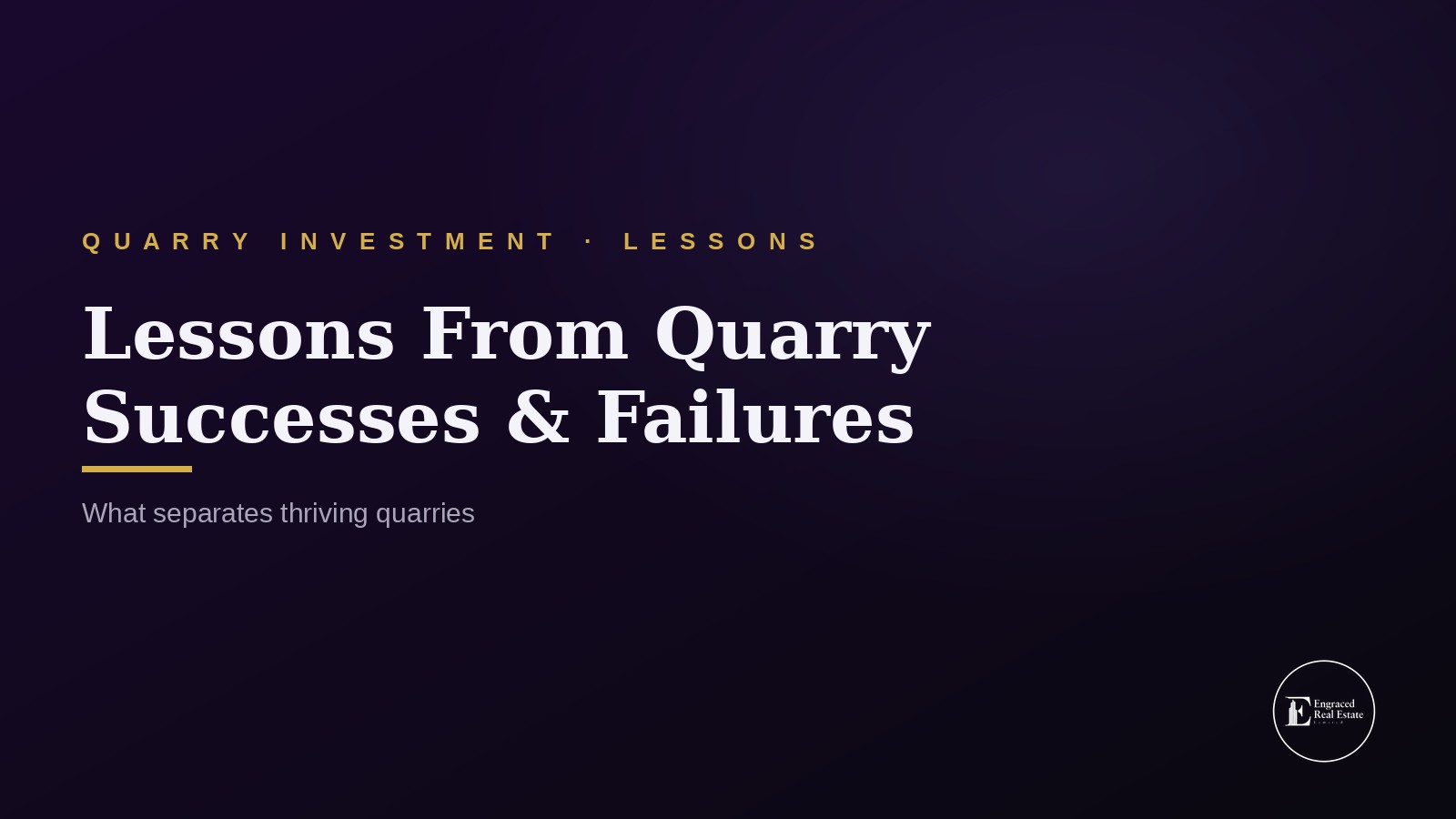 Lessons Learned from Successful and Failed Quarry Projects in Ogun
