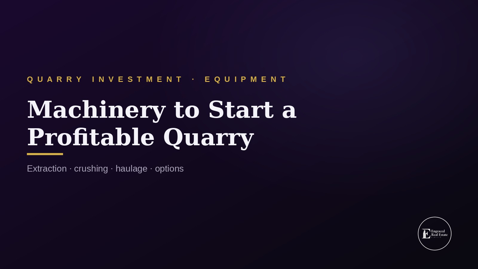Machinery and Equipment Needed to Start a Profitable Quarry in Ogun State