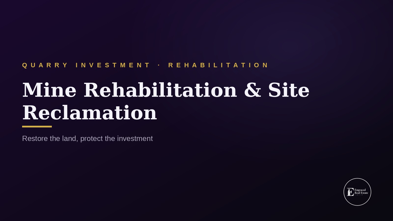 Mine Rehabilitation and Site Reclamation Requirements in Ogun State
