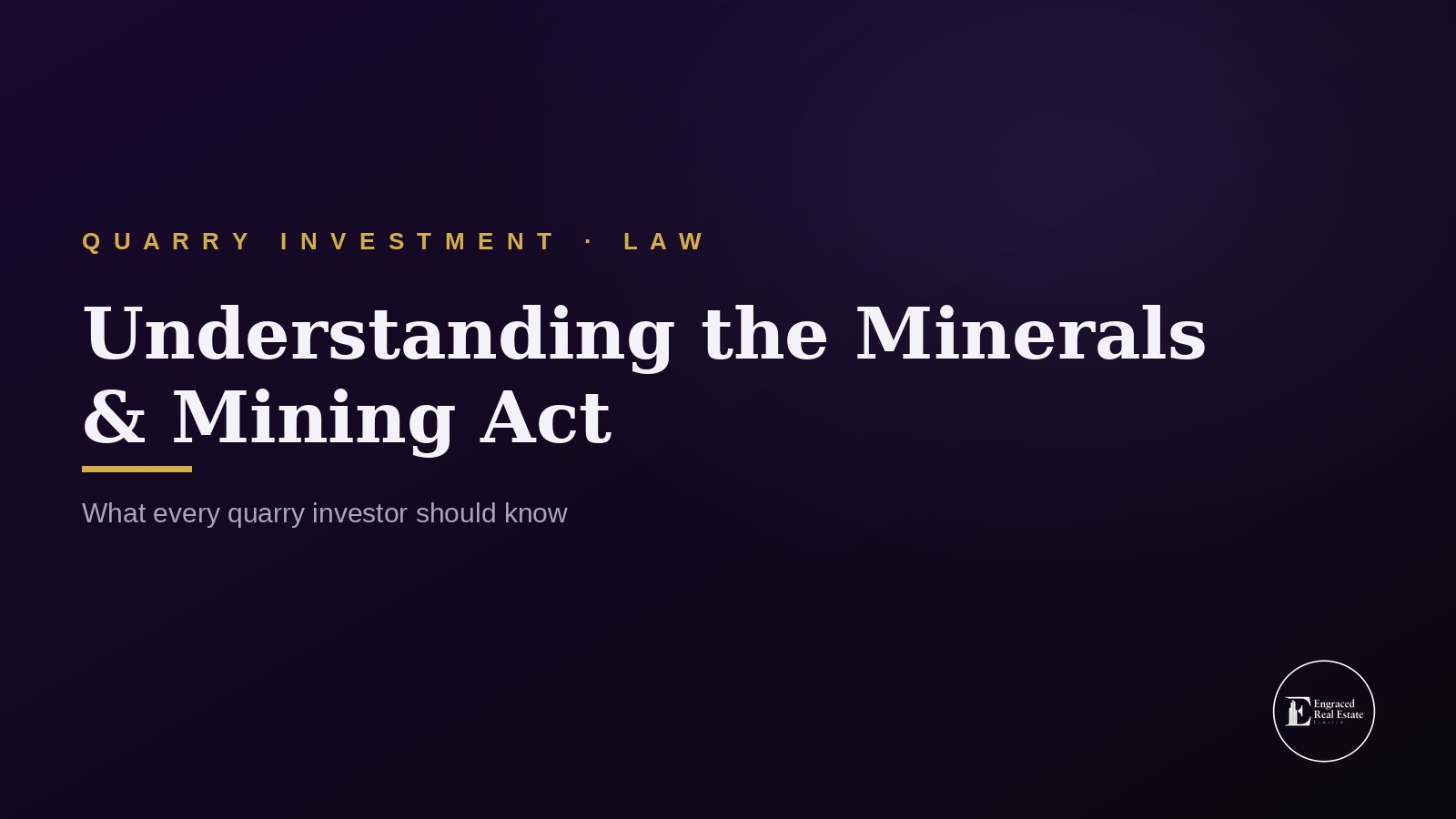 Understanding the Nigerian Minerals and Mining Act for Quarry Investors