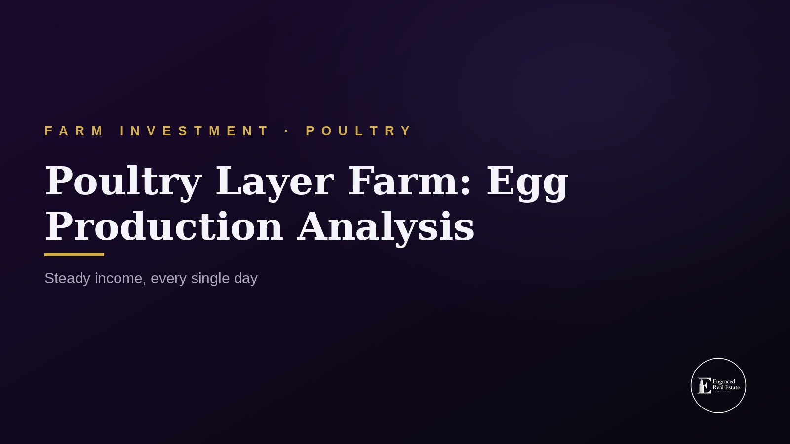 Poultry Layer Farm Investment: Egg Production Business Analysis