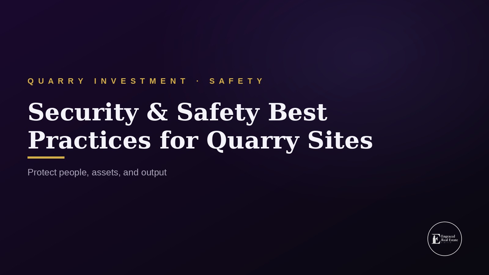 Security and Safety Best Practices for Quarry Sites in Nigeria